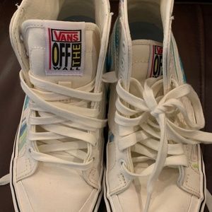 Vans Off the Wall Pastel Swirl SK8-Hi Skateboard Shoe Lightly Used